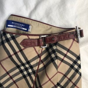 Burberry Blue Label Plaid Tan Skirt Size 28